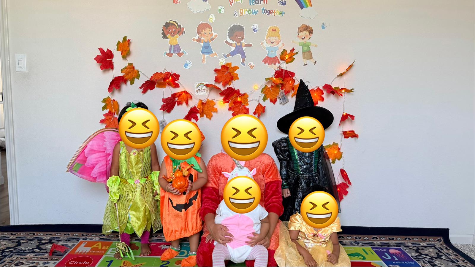 Children dressed for a daycare celebration