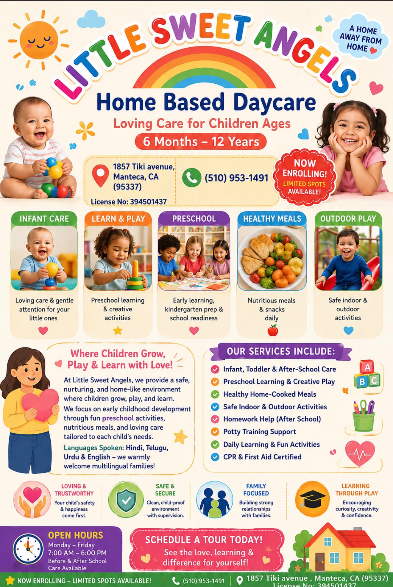 Little Sweet Angels Home Based Daycare promotion banner
